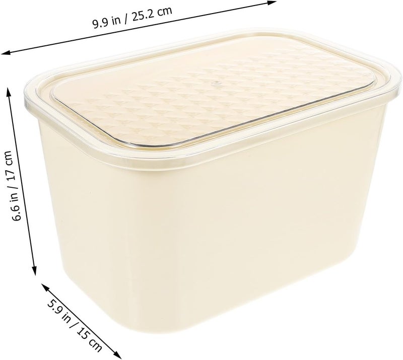 Homoyoyo Pet Medium Book Storage Box with Lid Cream Yellow Organizer Bin for ‘picture Books and Office Desk Home Storage Container and Documents - Image 2