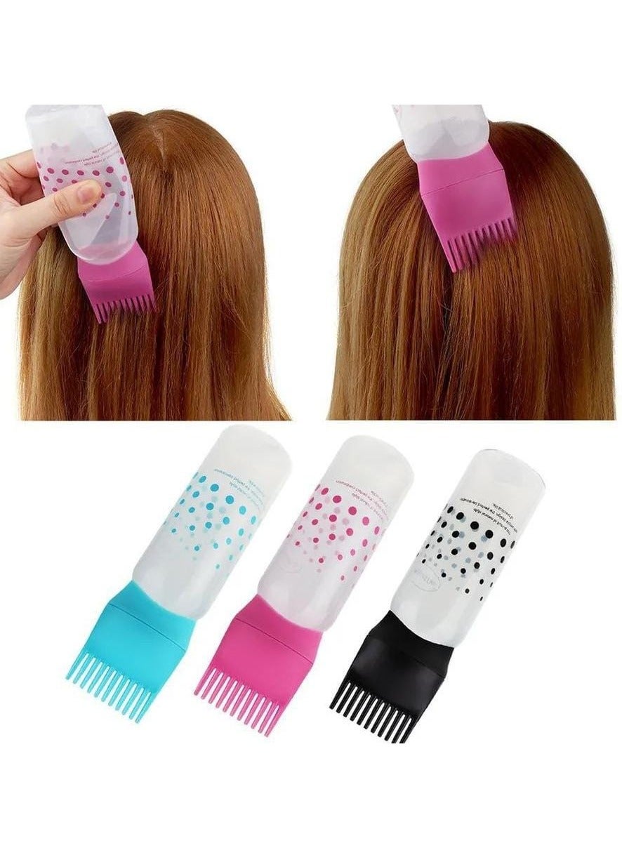 Hair Oil and Dye Dispensing Bottle with Dispensing Brush