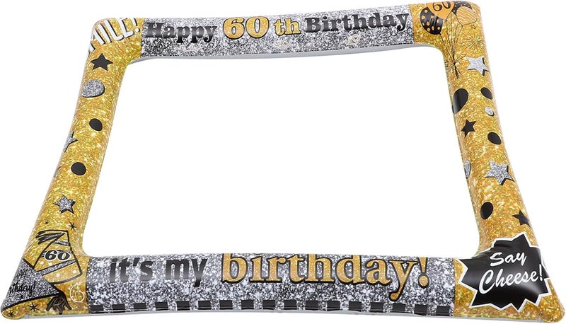 Inflatable Photo Frame Birthday Selfie Frame DIY Balloon Picture Booth Prop for Wedding Party Supplies - Image 1