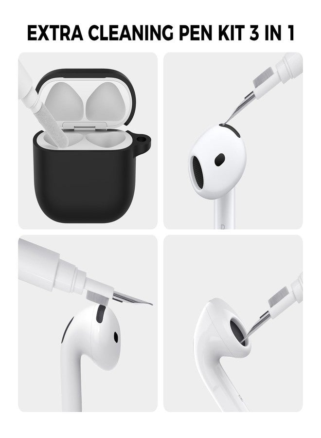 أهاستايل غطاء حماية AhaStyle لسماعات AirPods 4 (إصدار 2024) مع طقم تنظيف، مصنوع من السيليكون الناعم، غطاء كامل مقاوم للصدمات لسماعات AirPods 4 من الجيل الرابع، يدعم الشحن عبر منفذ USB-C والشحن اللاسلكي. - Image 4