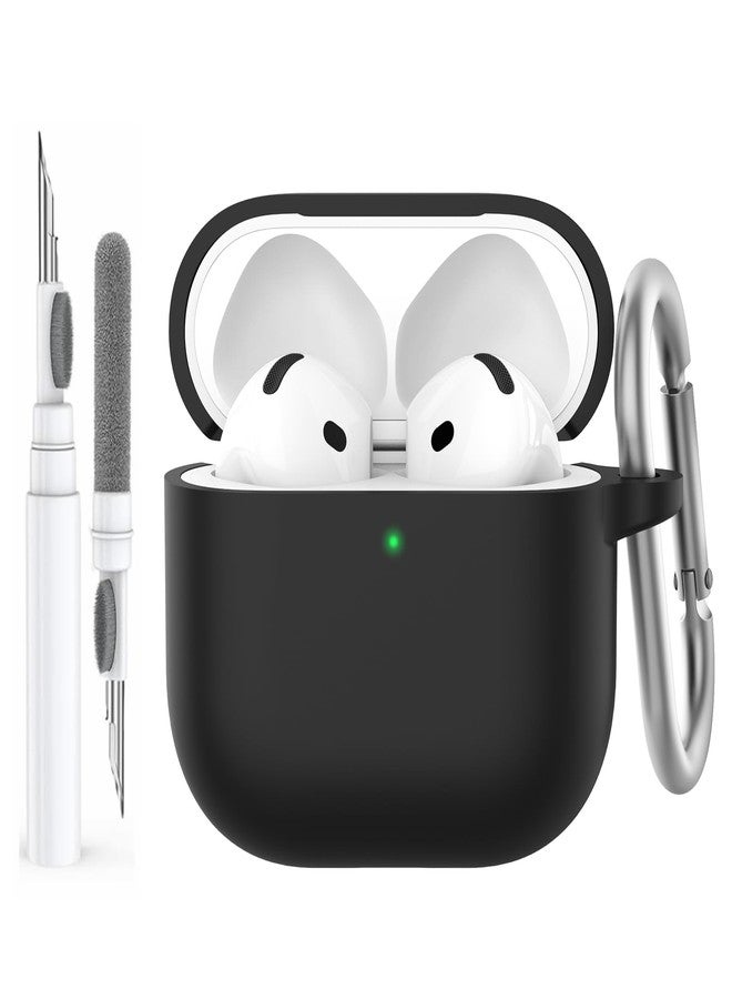 أهاستايل غطاء حماية AhaStyle لسماعات AirPods 4 (إصدار 2024) مع طقم تنظيف، مصنوع من السيليكون الناعم، غطاء كامل مقاوم للصدمات لسماعات AirPods 4 من الجيل الرابع، يدعم الشحن عبر منفذ USB-C والشحن اللاسلكي. - Image 1