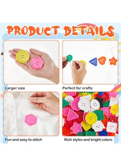 150 Pieces Big Bright Buttons for Kids 8 Vivid Colors and 8 Large Shapes for Crochet Knitting Arts and Crafts Projects Hand Made Gifts - pzsku/ZB2356623A0C24C24AD94Z/45/_/1736426519/a99912fe-0b13-4f83-955d-304b0df8af3b