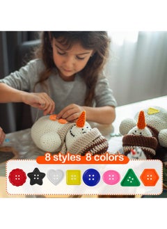 150 Pieces Big Bright Buttons for Kids 8 Vivid Colors and 8 Large Shapes for Crochet Knitting Arts and Crafts Projects Hand Made Gifts - pzsku/ZB2356623A0C24C24AD94Z/45/_/1736426705/f01cadcf-cc9b-4835-81d8-85c3b666b6b0