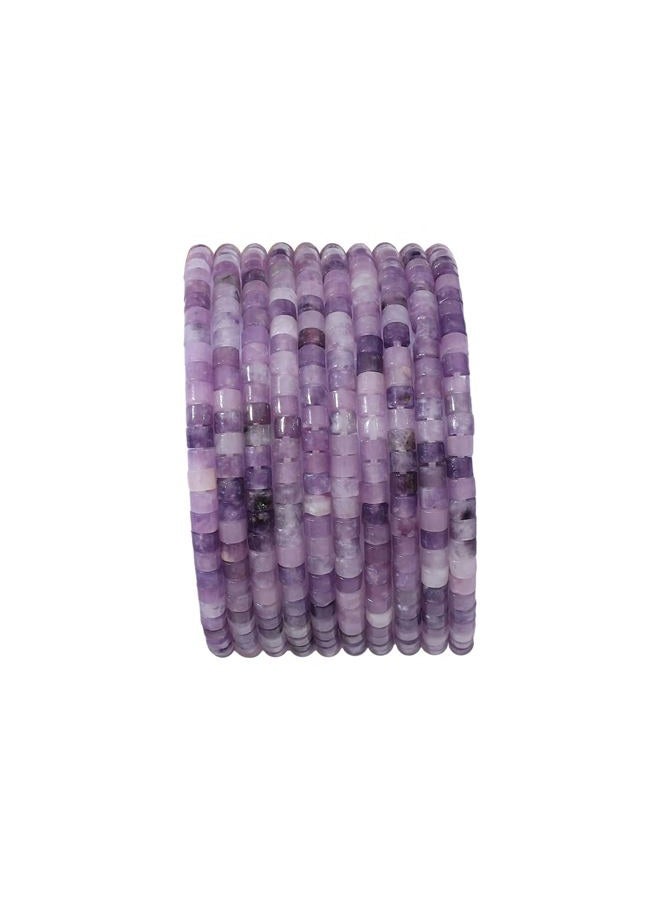 BEADIA Natural Light Amethyst Short Cylinder Beads 2x3mm 155pcs Tube Loose Semi Gemstone Beads for Jewelry Making Design - Image 1