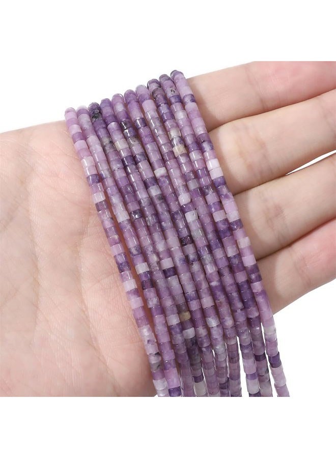 BEADIA Natural Light Amethyst Short Cylinder Beads 2x3mm 155pcs Tube Loose Semi Gemstone Beads for Jewelry Making Design - Image 2
