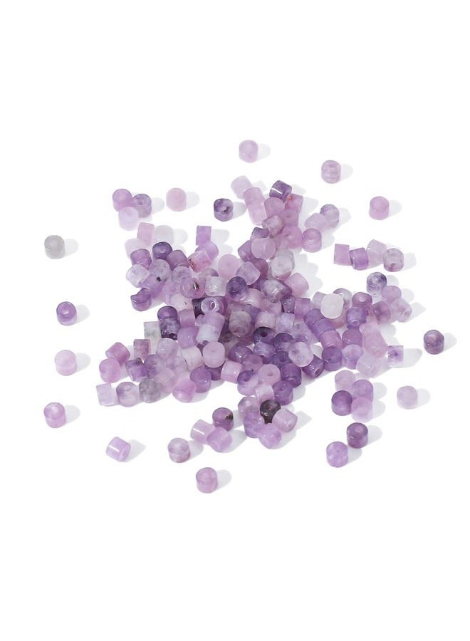BEADIA Natural Light Amethyst Short Cylinder Beads 2x3mm 155pcs Tube Loose Semi Gemstone Beads for Jewelry Making Design - Image 4