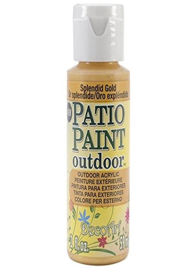 DecoArt Patio Paint, 2-Ounce, Splendid Gold - Image 1