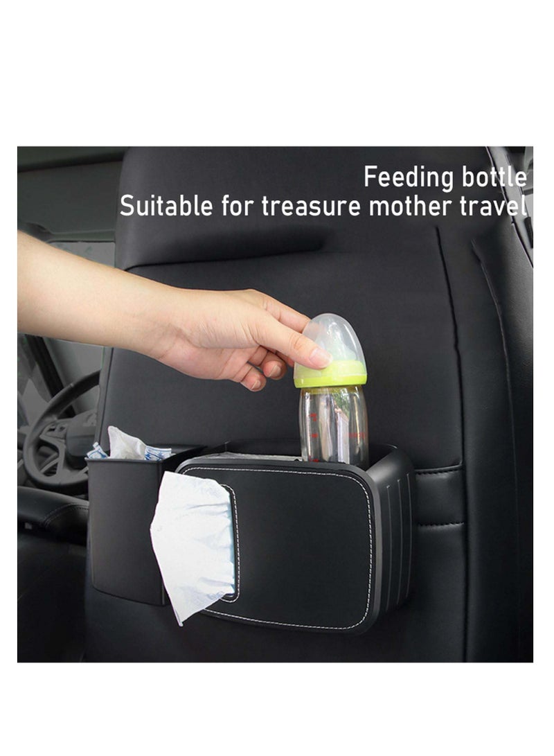 Car Trash Can & Tissue Box, Versatile Umbrella Storage for Front & Rear Seats, Easy Install Auto Accessories (Black) - Image 5