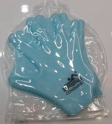Generic Silicone Swim Paddles Full-Palm Flippers for Training sky blue
