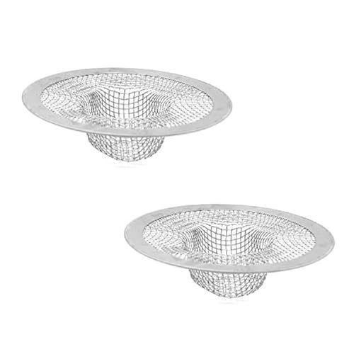 Lechay Shower Hair Drain Catcher, Stainless Steel Hair Catcher for Sink Bathroom Tub Drain Hair Catcher by Lechay (2pc) - Image 1