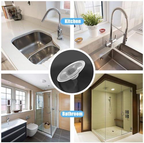 Lechay Shower Hair Drain Catcher, Stainless Steel Hair Catcher for Sink Bathroom Tub Drain Hair Catcher by Lechay (2pc) - Image 5