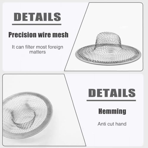 Lechay Shower Hair Drain Catcher, Stainless Steel Hair Catcher for Sink Bathroom Tub Drain Hair Catcher by Lechay (2pc) - Image 4