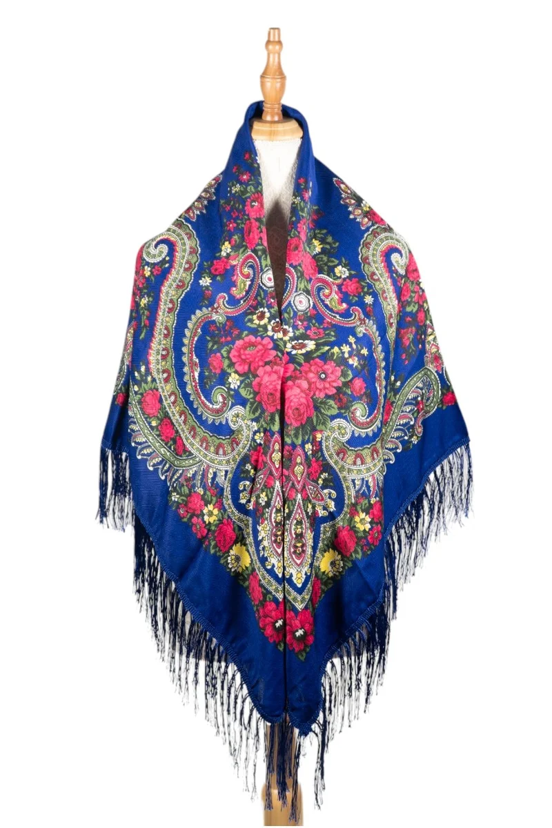 D'Daniela Marfa Women's Eastern European Cotton Tassel Shawl
