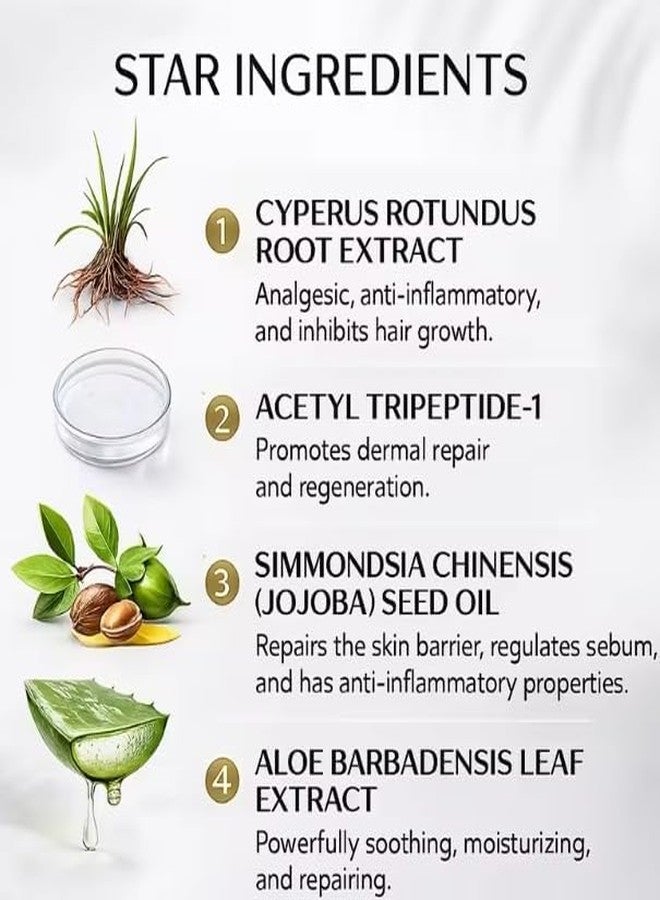 bricia Cyperus Rotundus Oil for Hair Removal - Gentle Natural Soothing Moisturizing Oil For Soothes Skin, Reduces Ingrown Hairs & Shrinks Pores, Moisturizing Formula - Image 5