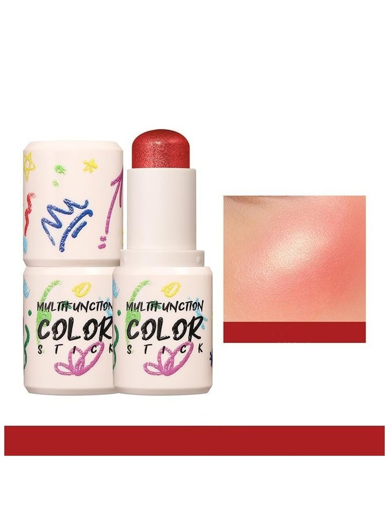 LANGMANNI قلم أحمر خدود بأربعة ألوان: يدوم طويلاً، طبيعي، ومحمول (هبي سكس#02، ودف-001) - Image 1