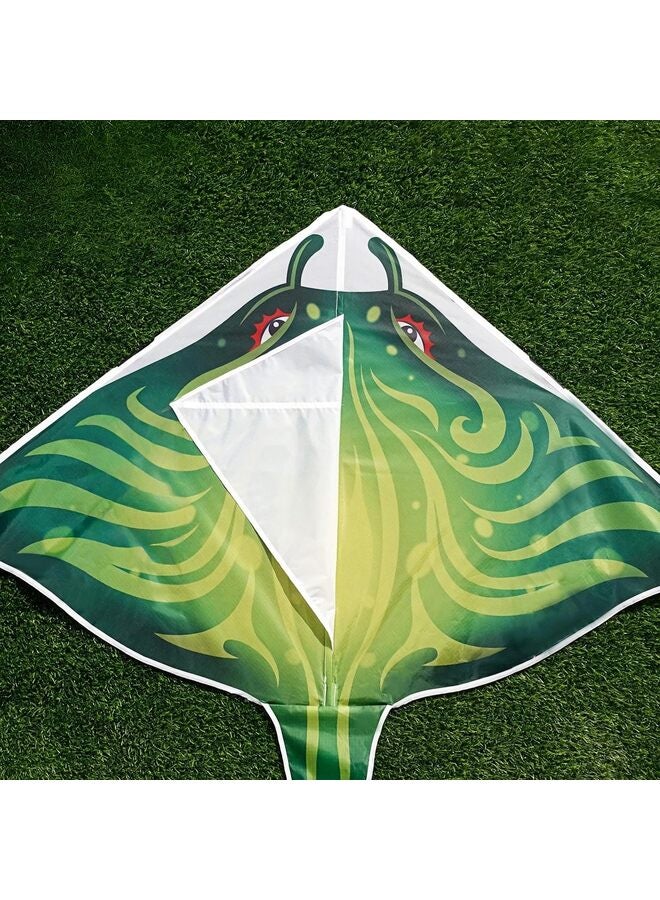 طائرة صيد للأطفال والبالغين؟ طائرة دلتا كايت سهل الطيران خط واحد كبير، 300 قدم مقبض خيط طائرة ورقية Include - Image 3