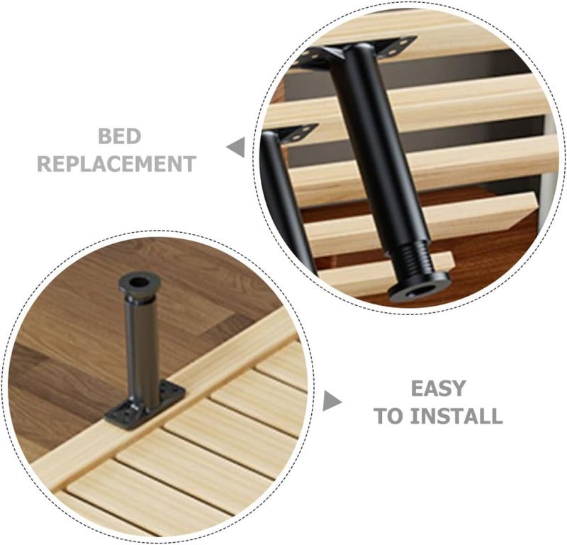 Adjustable Bed Support Legs Heavy Duty Furniture Replacement Legs Plastic Extendable Bed Frame Feet with Waterproof Adjustable Height 20cm-37cm 2pcs for Cabinet - Image 5