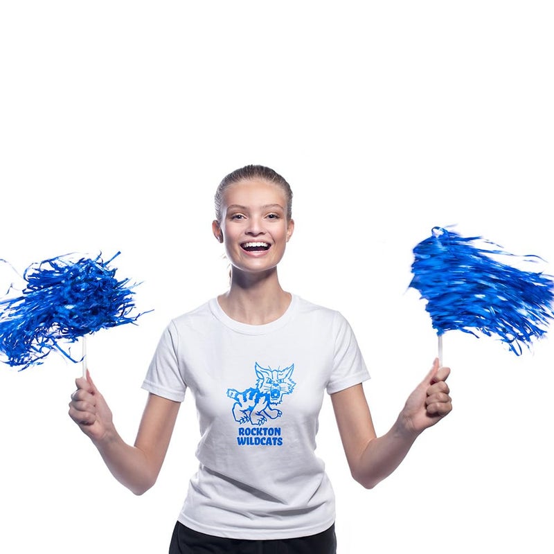 Anderson's Metallic Royal Blue Foil Textured School Spirit Shakers, Cheerleader Pom Poms, Football, Basketball, Homecoming, Squad, Team, Party, Dance, Club, Performance, Fan Celebration Pack of 10 - Image 3