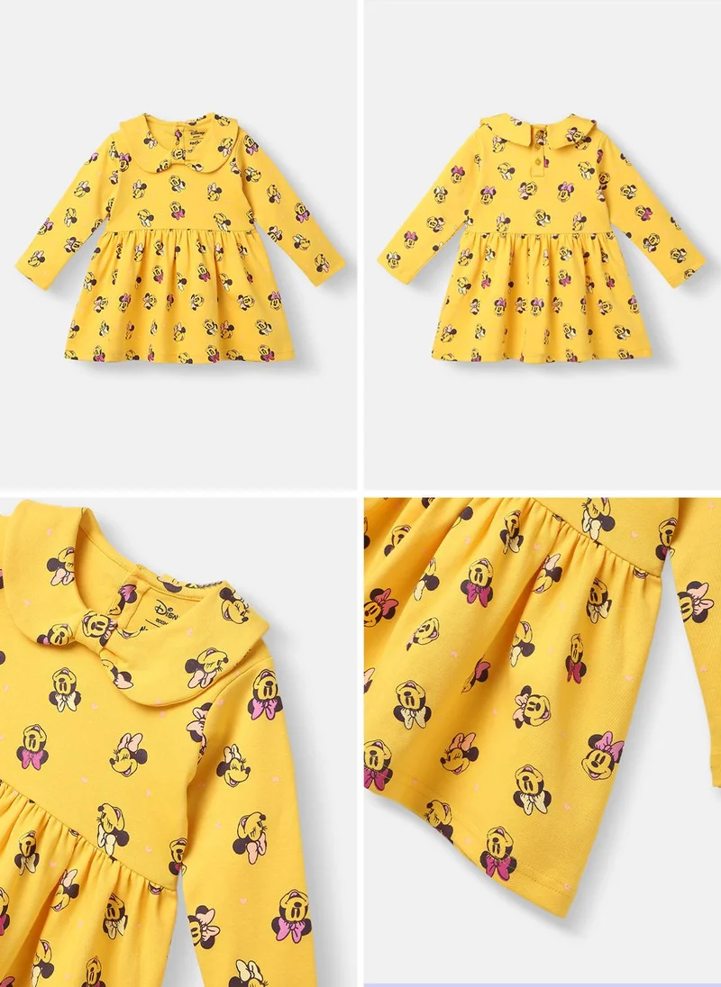 Nautinati Nautinati Infants Cotton Minnie Mouse Printed Dress with Matching Headband