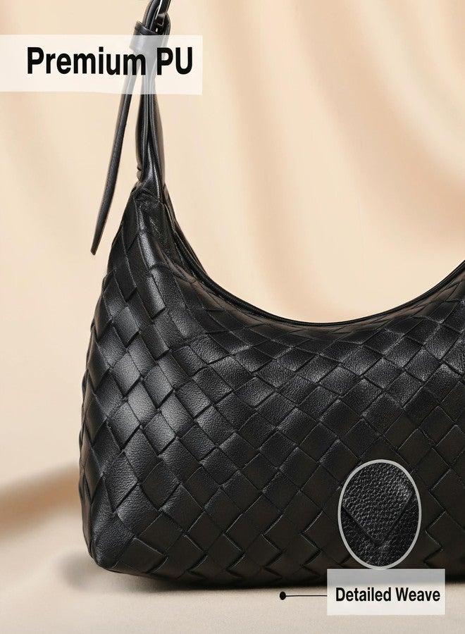 Eiyye Woven Crossbody Shoulder Bag for Women Adjustable Strap Small Handbag Lightweight Everyday Purse for Work Casual Outfits - Image 5