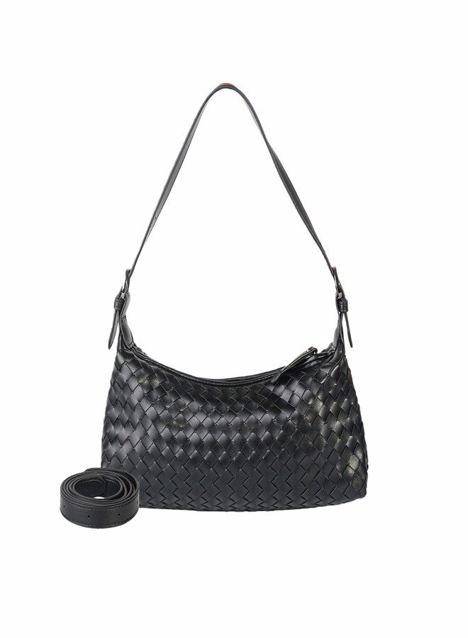 Eiyye Woven Crossbody Shoulder Bag for Women Adjustable Strap Small Handbag Lightweight Everyday Purse for Work Casual Outfits - Image 1