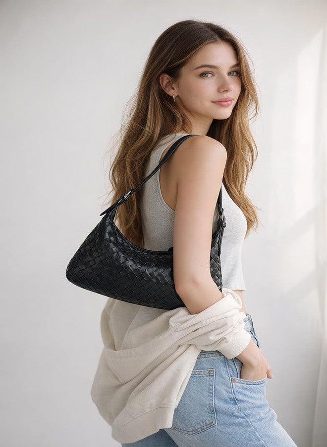 Eiyye Woven Crossbody Shoulder Bag for Women Adjustable Strap Small Handbag Lightweight Everyday Purse for Work Casual Outfits - Image 2