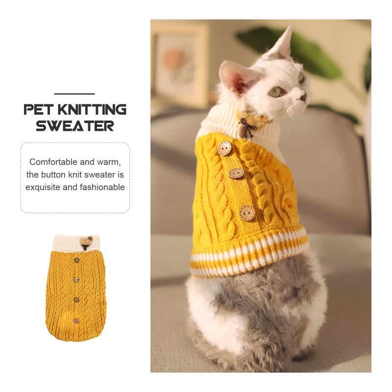 🐾 ملابس صوفية ناعمة للحيوانات الأليفة دافئة ومريحة بتصميم أنيق للمناسبات الاحتفالية - Image 4