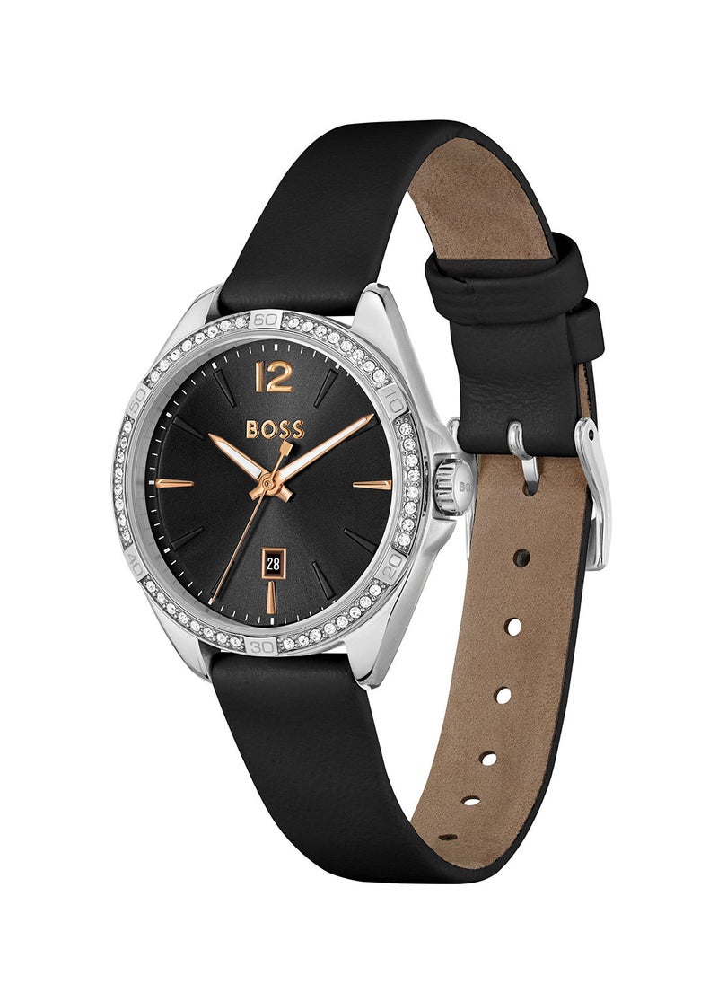 HUGO BOSS - Women's Felina Black Dial Watch - 1502624 - Image 1