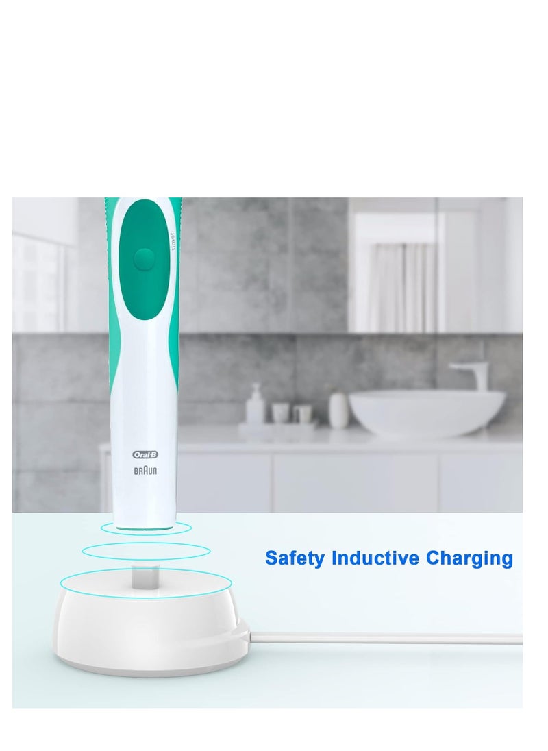 ELIKLIV - Used for oral B electric toothbrush charger, Braun type 3757 CHARGERS UK for Oral-B Pro 1 650 Pro 1 650 Pro 2 2500 Pro 3 3500 SMART 4 6 IO 4 5 6 Children's Vitality X 8000 Toothbrush Charger Adapter - Image 1