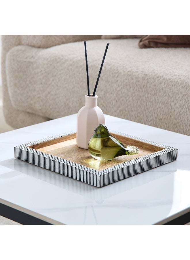 Home Box Cetria Premium Resin Decorative Tray - 25x25x3 cm - Image 1