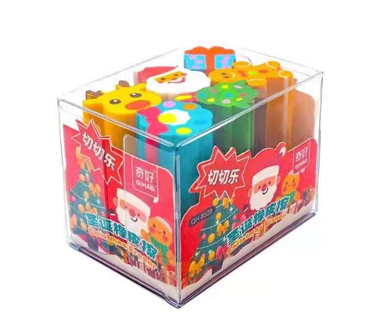 TEMSON Merry Christmas Erasers for Kids - Christmas Decoration Colorful Pencil Erasers for Kids, Boys, Girls, Eraser for Children School Kids, Return Gift for Kids(6 Pcs)(QH-8528) - Image 4