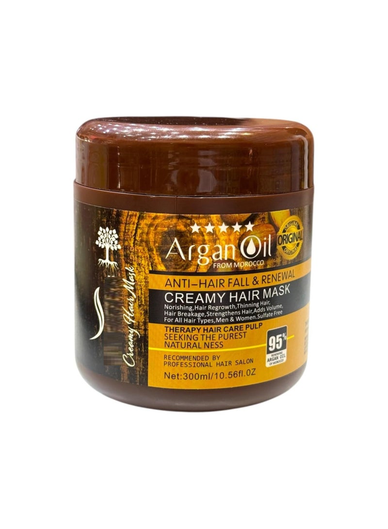 Argan Oil Hair Care Set 2-Piece | Moroccan Treatment Anti-Hair Fall & Renewal Shampoo 330ml + Hair Mask 300ml | Deep Repair, Hydration & Frizz Control - Image 3