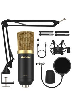 ZINGYOU ZY-UA2 USB Condenser Cardioid Microphone Kit , 96KHz/24Bit Plug & Play for PC Recording, Gaming, Live Streaming, Voice Over, YouTube, Twitch,with Upgraded Boom Arm,  - Image 1