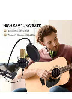 ZINGYOU ZY-UA2 USB Condenser Cardioid Microphone Kit , 96KHz/24Bit Plug & Play for PC Recording, Gaming, Live Streaming, Voice Over, YouTube, Twitch,with Upgraded Boom Arm,  - Image 5