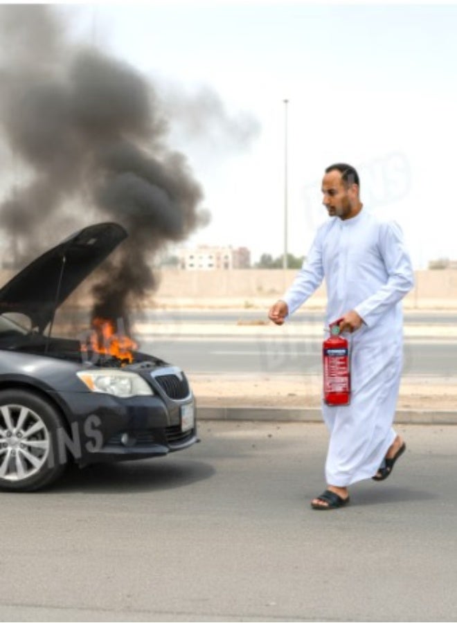 New 1 kg dry powder fire extinguisher ABC FireShield; for car; for home; for truck; for kitchen; car fire extinguishers; for cars; for homes, small for rooms; for travel; for apartment, for all types of fire, with a glove gift - Image 5