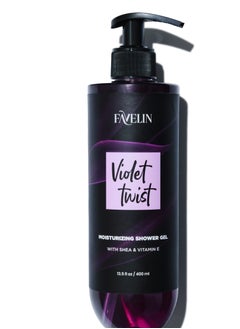 favelin Violet Twist Shower Gel 400 ml | Nourishing Shea Butter Vitamin E | All Skin Types  - Image 1
