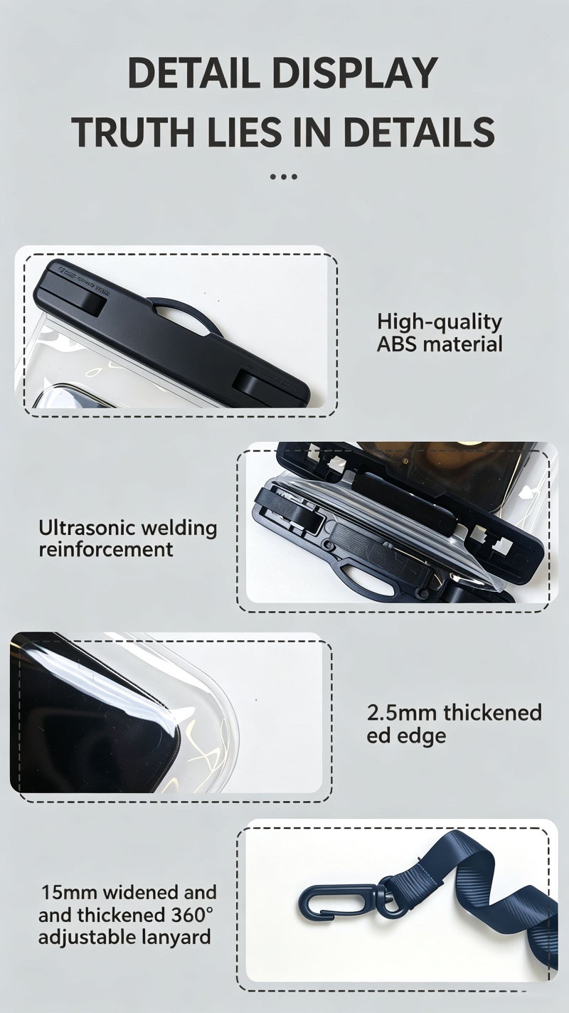 Waterproof Phone Case, IPX8 Certified 30M Waterproof Phone Pouch Waterproof Cell Phone Case Fit for Big Phones up to 7.2'' Compatible with iPhone 12/13/14/15 Pro Max S22 S23 Ultra (2 Pack)  clear - Image 5