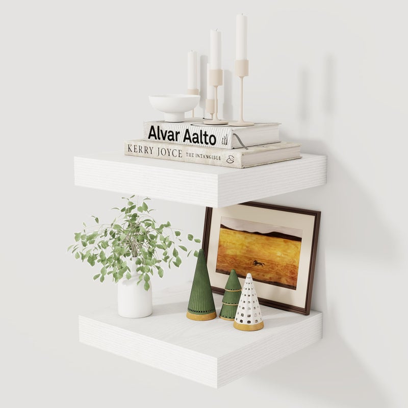 Fun Memories 30 Inch Floating Shelves White, 12 Inch Deep Floating Shelf for Books, 30 x 12 x 2 Deep & Thicked Wall Shelves for Bathroom, Living Room, Kitchen, Set of 1 - Image 1