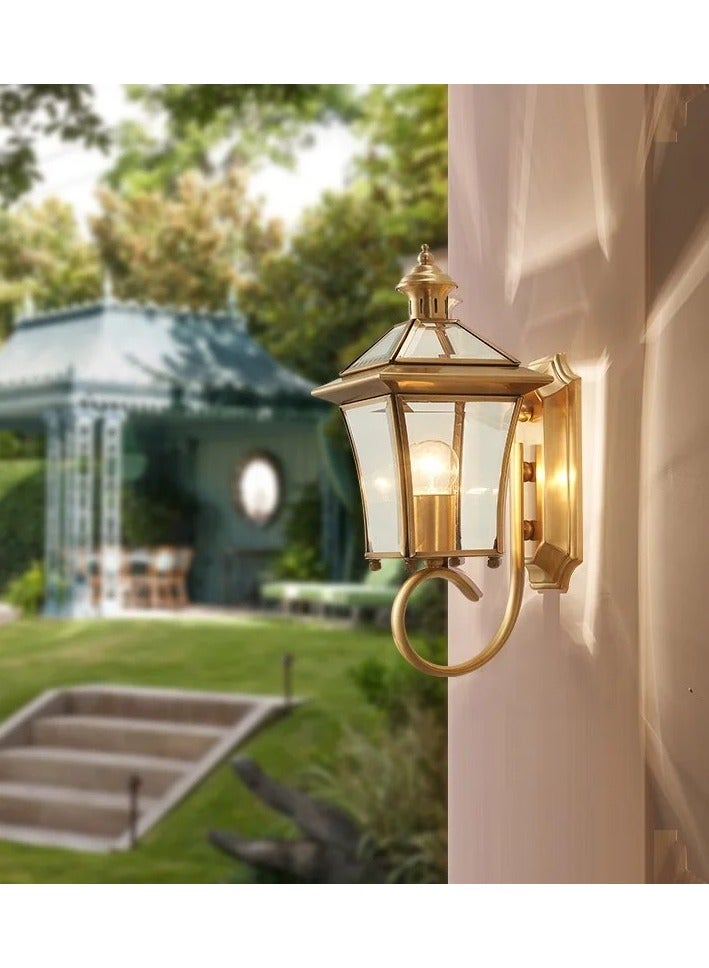 Outdoor wall Lamp waterproof Aluminum+Brass and Glass Body for Villa main Entrance Garden Wall light with E27 bulb - Image 3