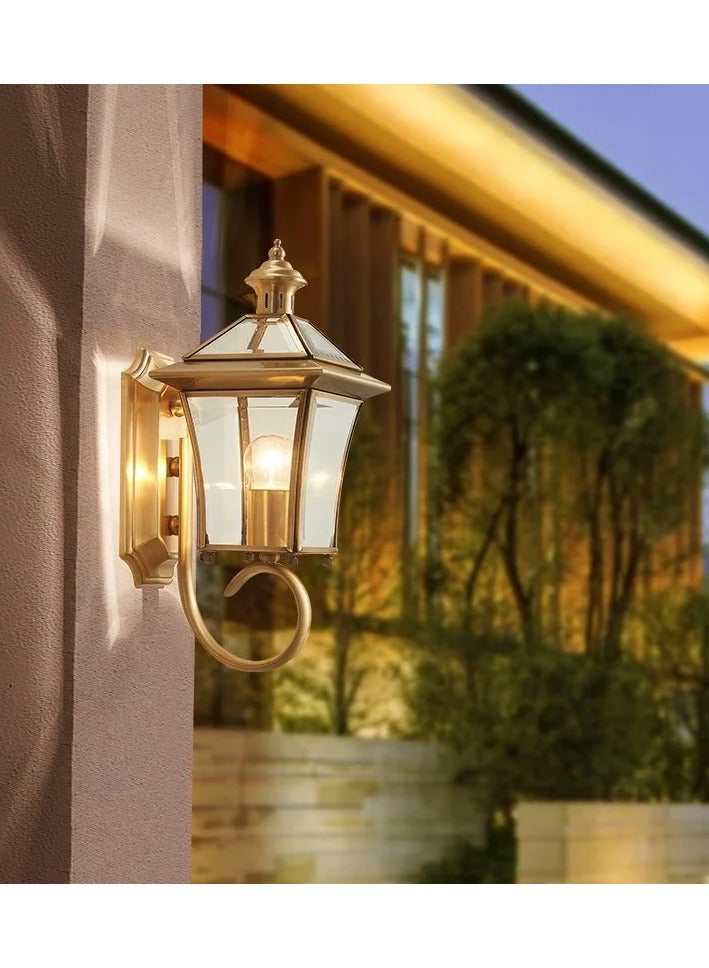 Outdoor wall Lamp waterproof Aluminum+Brass and Glass Body for Villa main Entrance Garden Wall light with E27 bulb - Image 4