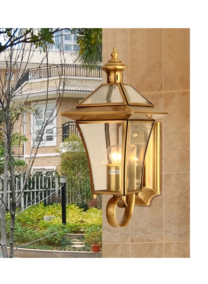 Outdoor wall Lamp waterproof Aluminum+Brass and Glass Body for Villa main Entrance Garden Wall light with E27 bulb - Image 5