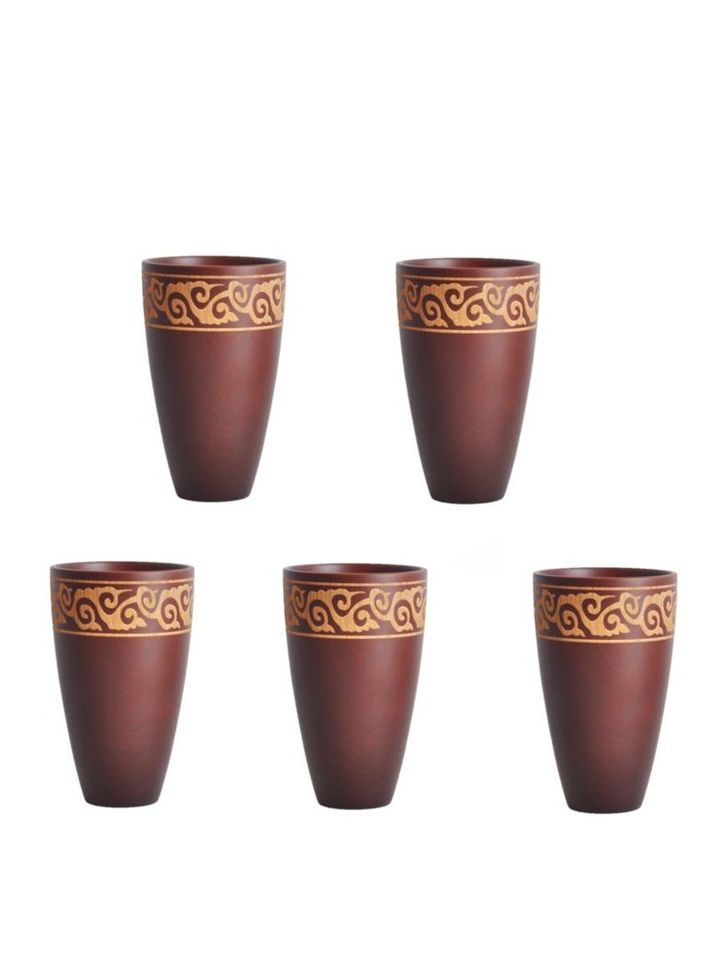 general 5-Piece Wooden Tea Cups - Image 1