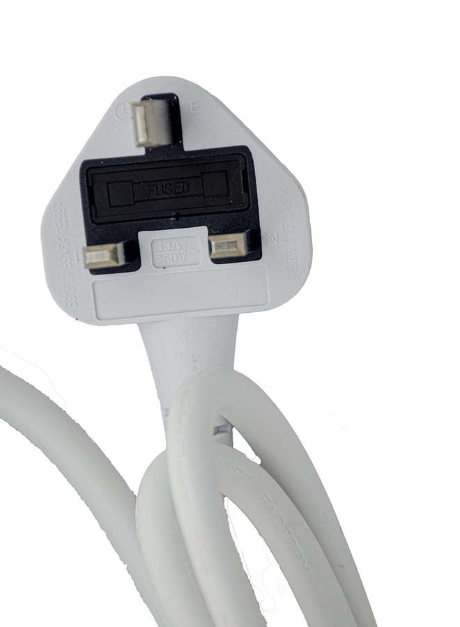 Unipower شرائط طاقة 4 في 1 EX-1763 مع 4 مآخذ، محول قابس عالمي مع أغطية أمان، مقبس شحن بطول 1.5 متر مقاوم للحرارة (أبيض) معتمد من ESMA - Image 3