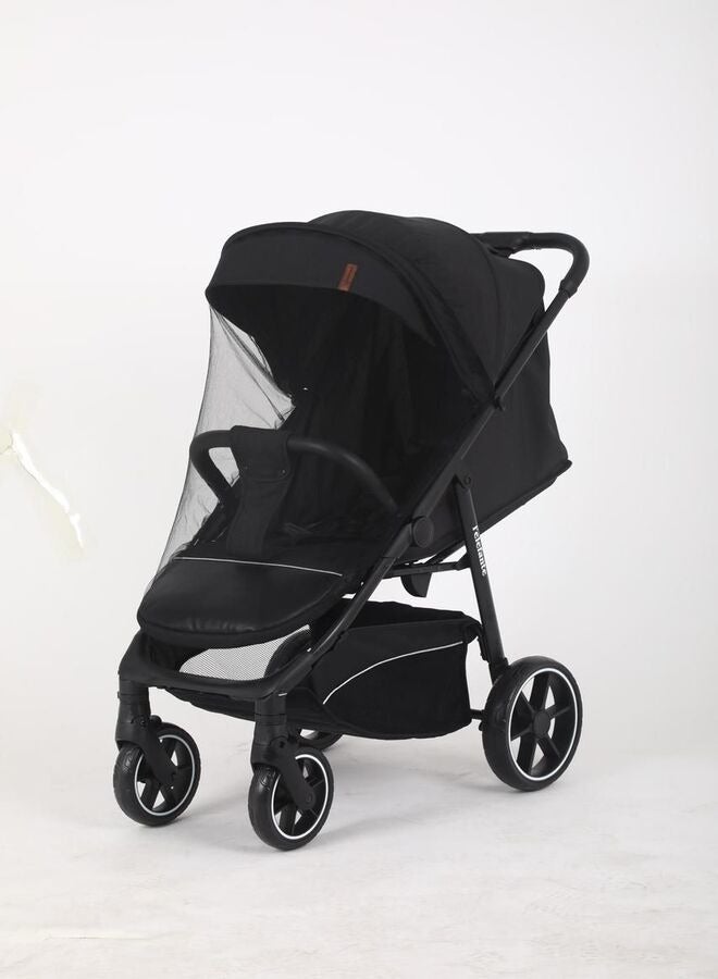 Lightweight Baby Stroller, Small Travel Stroller, One-Hand Foldable, Five Point Harness, Birth to 3 Years with Storage Basket, Removable and Washable, Adjustable Canopy with Mosquito Net Great for Air - Image 1