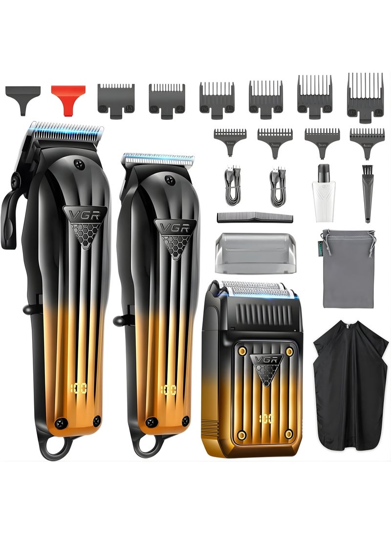 VGR Men’s Electric Hair Trimmer Model V-644, Rechargeable Professional Shaver with Stainless Steel Blades, Powerful Motor, Corded and Cordless Use, Ideal for Beard, Hair, and Body Grooming - Image 1