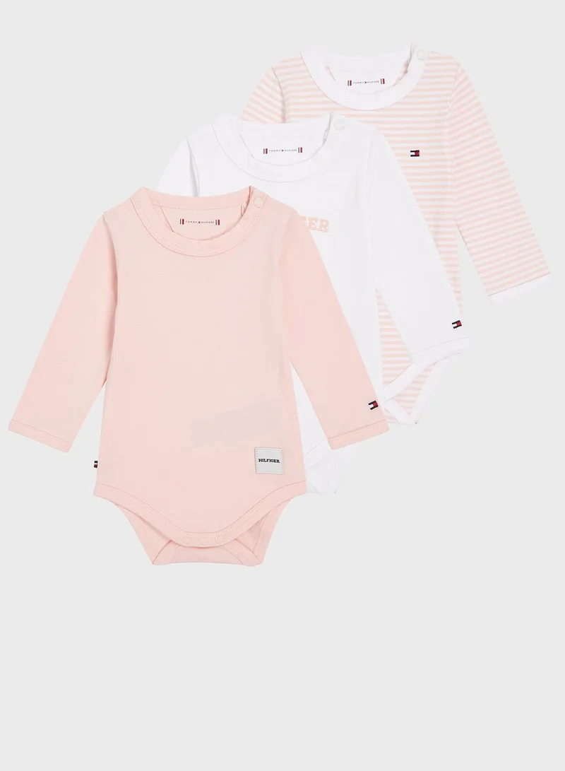 TOMMY HILFIGER Infant  3 Pack Logo Bodysuits
