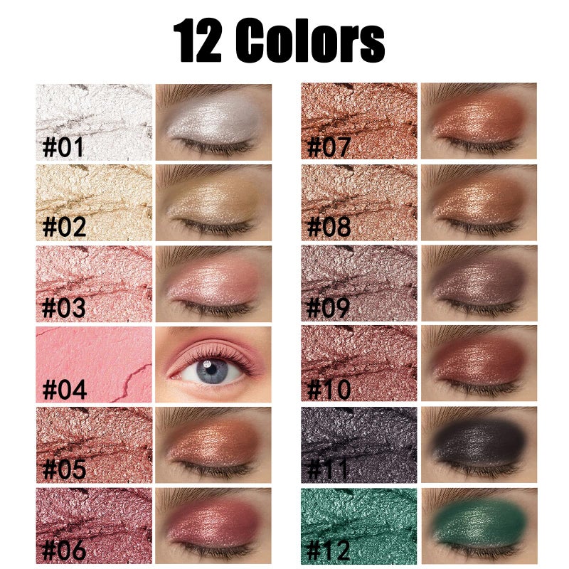 DekRion Eyeshadow Stick, Shimmer-Cream Eye Shadow Pencil, Eye Shadow Sticks Long-Lasting Waterproof, Glitter-Eyeshadows Stick with Soft Brush for Eyeshadows Makeup(02Champagne-gold) - Image 4
