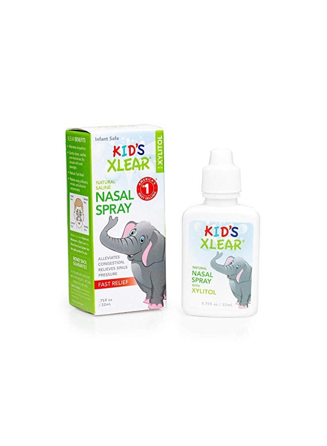 Xlear Kids' Nasal Spray Natural Saline Nasal Spray For Kids With Xylitol Daily Nasal Decongestant - Image 1