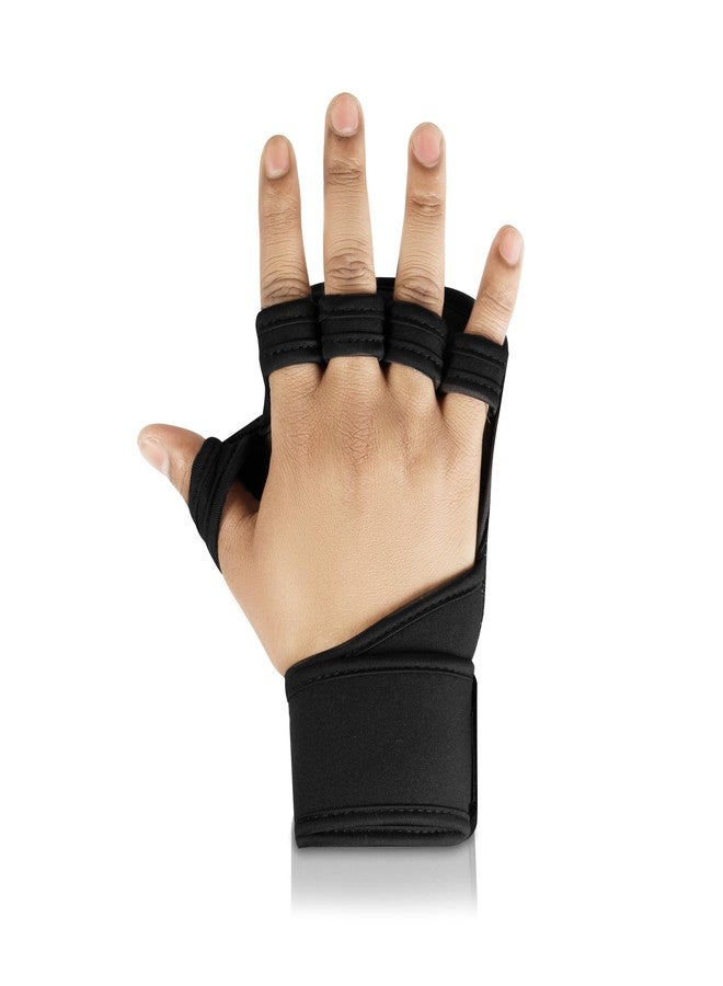BADOWL Gym Gloves for Men & Women with Wrist Support Accessories for Training & Exercise | Gym Gloves Men Workout, Sport Glove & Exercise Gloves (Black-Free Size) - Image 2