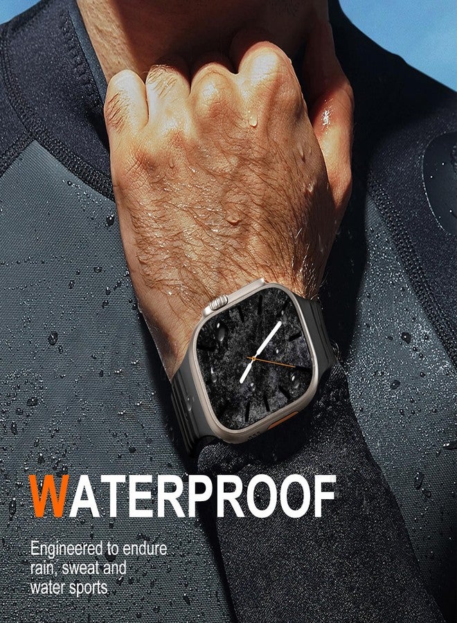 Easuny Magnetic Loop Compatible with Apple Watch Bands for Men 44mm 45mm 46mm 49mm 42mm 40mm 41mm, Sport Silicone Breathable Watch Strap for iWatch Series 11 10 9 8 7 6 5 4 Ultra 3/2/1 SE 3/2/1 - Image 3